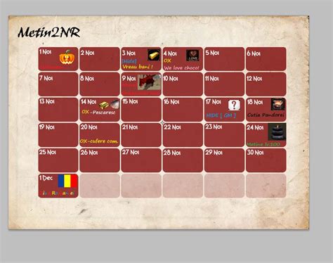 calendar evenimente metin2ro 2024